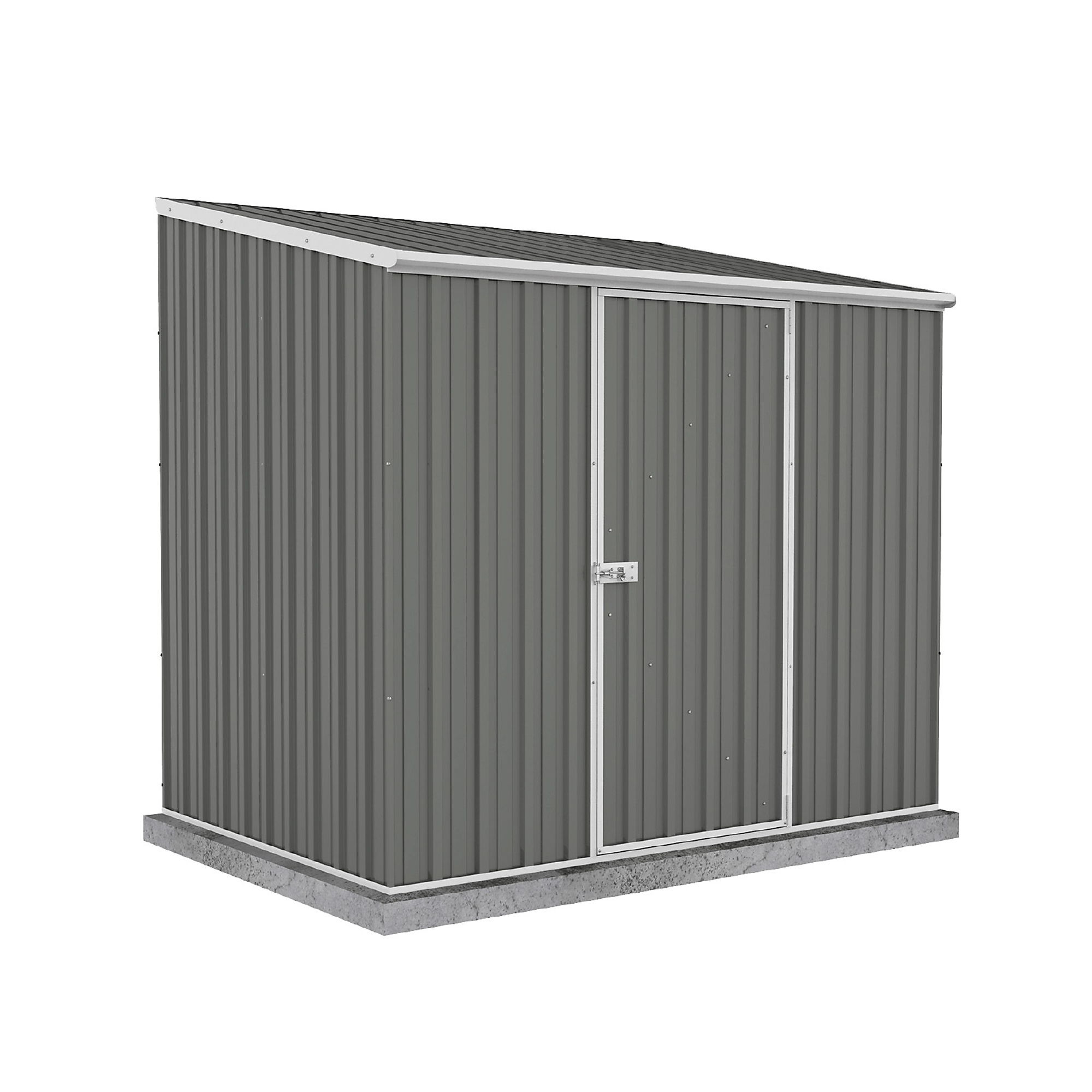 ABSCO, Single Door Metal Shed 7.5ft. x 5ft. - Gray, Length 89 ft, Width 59.5 ft, Model# WG23151SK-PTX